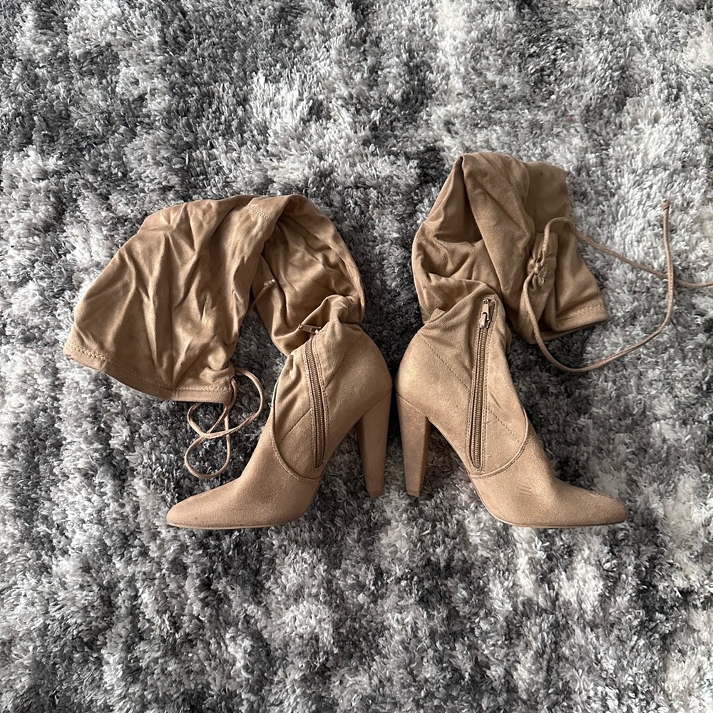 Suede high boots